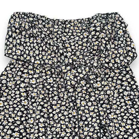 Shein Womens Strapless Sundress Mini Length Sunflower Print Pullover Size 0X - Picture 2 of 9